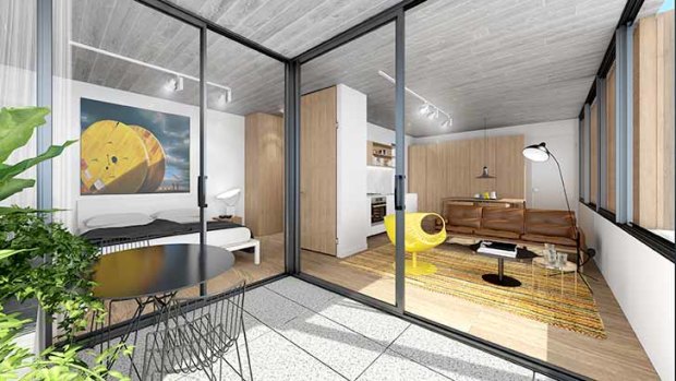 Units in Short Lane are priced between $570,000 and ''high sixes'' for 60 square metre apartments with cantilevered balconies and integrated gardens.