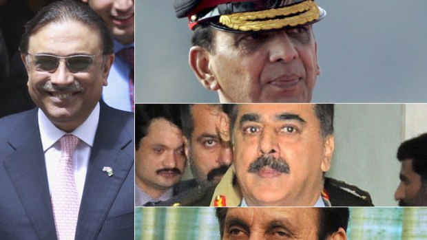 Nation in turmoil ... from left: The President, Asif Ali Zardari; The Chief of Army Staff, General Ashfaq Parvez Kayani; The Prime Minister, Yousaf Raza Gilani; The Chief Justice, Iftikhar Muhammad Chaudhry.