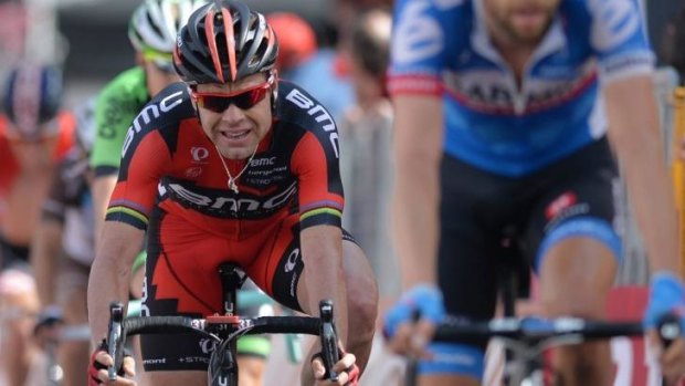 Australia's Cadel Evans, of BMC Racing, is just over a minute off the pace in his quest for the Maglia Rosa. 