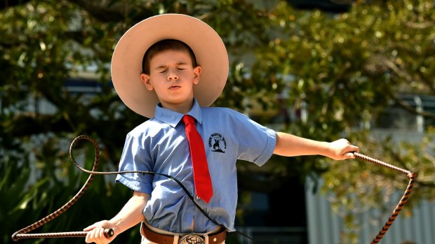 The 2015 Pee Wee champion Isaac Bramich, from Golden Valley, Tasmania.