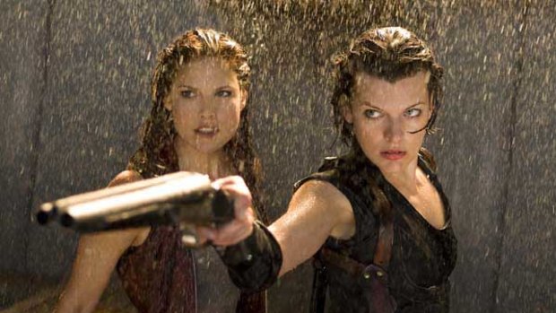 Ali Larter and Milla Jovovich in Resident Evil: Afterlife.