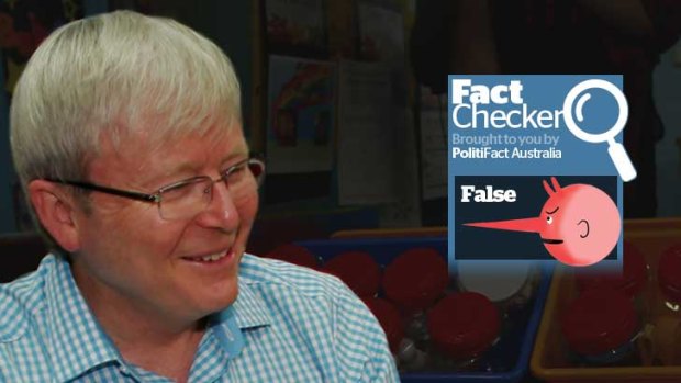 Kevin Rudd's claim is false.