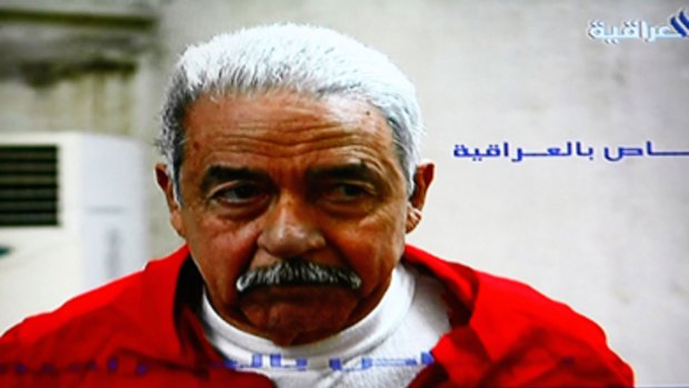 A still grab of a photograph of Ali Hassan al-Majid before his execution.