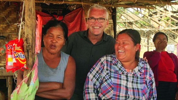 On the move: Bob Percival, who is a walking tour guide in Yangon.