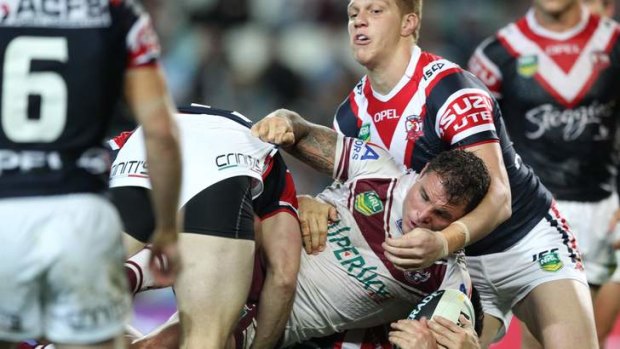 Rough and ready: Anthony Watmough took no ill effects from the Roosters clash.