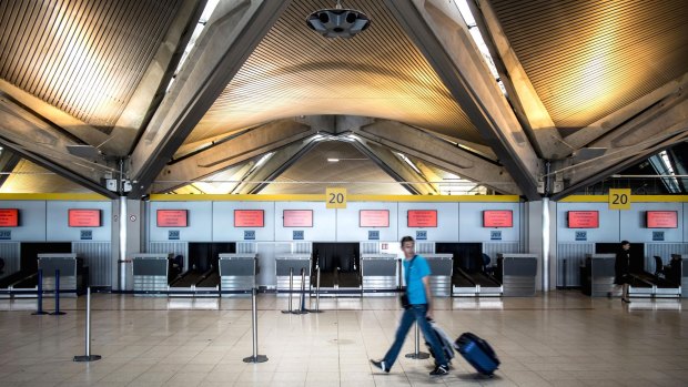 It can happen at anywhere: The check-in hall at the Lyon-Saint-Exupery airport during a pilot strike on 15 September, 2015.