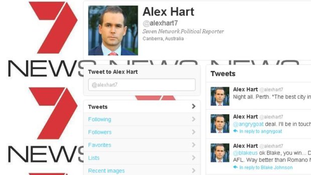 Alex Hart's Twitter page last night.