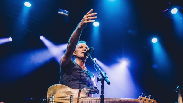 "Celebrate the life and the music of this historic venue": Sting performs on stage at the Bataclan concert hall.