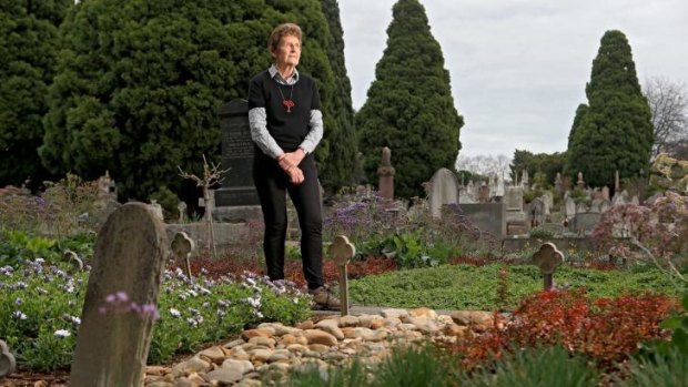 Helen Page, who looks after the gardens at Boroondara General Cemetery, in Kew.