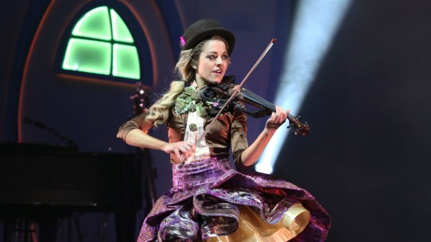Lindsey Stirling performing in Atlanta as part of her Warmer in Winter tour.