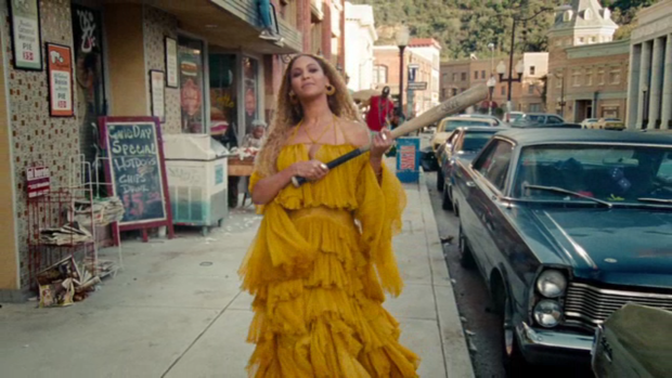 Beyonce in her <i>Hold Up</i> video clip, which is already shaping the zeitgeist of 2016.