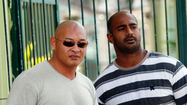 Andrew Chan, left, with Myuran Sukumaran  inside Kerobokan prison in 2011. 