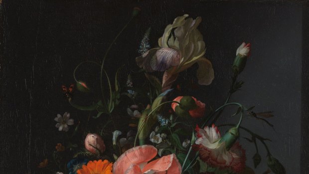 Rachel Ruysch 'Still life with flowers on a marble tabletop', 1716.