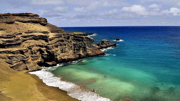 Going green ... Papakolea Beach, Hawaii.