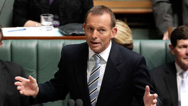Opposition Leader Tony Abbott hit out at the government's carbon price plans in Parliament yesterday.