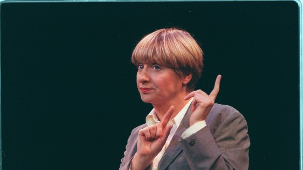 Victoria Wood performing at the Athenaeum Theatre.