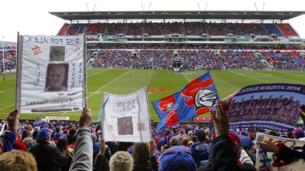 A city united: The people of Newcastle turned out in force to show their support for Alex McKinnon.