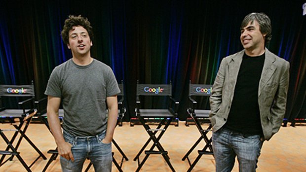 Google co-founders Sergey Brin, left, and Larry Page.
