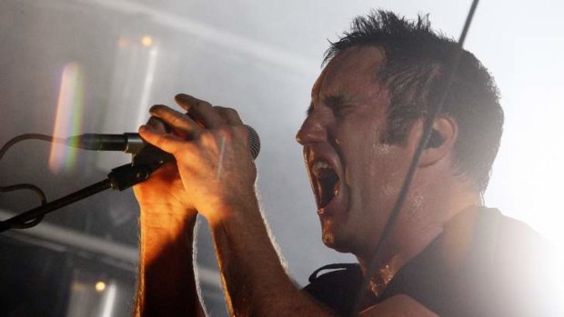 Trent Reznor, lead singer of American industrial-rock band Nine Inch Nails.