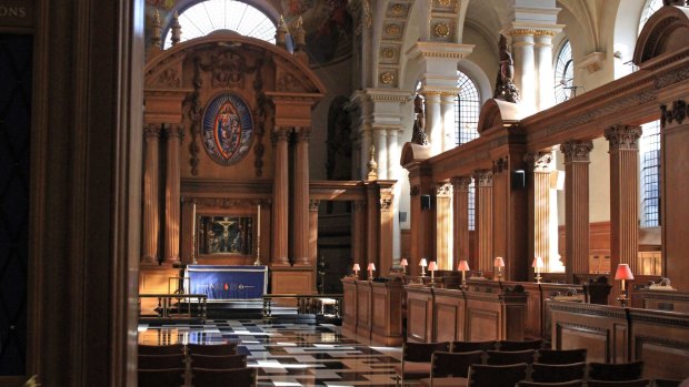 St Bride's Church, where Rupert Murdoch and Jerry Hall will celebrate their marriage. 