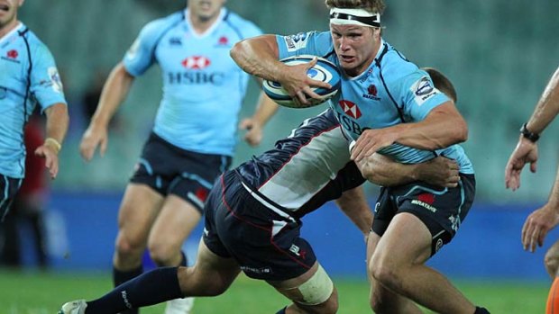 Worker: Michael Hooper, on the burst against the Rebels, has been a bright spot in the Waratahs' mixed start to the season.