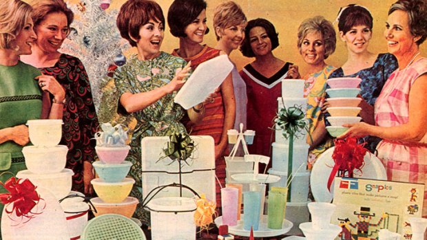 Party girls ... the Tupperware party is an unbeatable sales model.