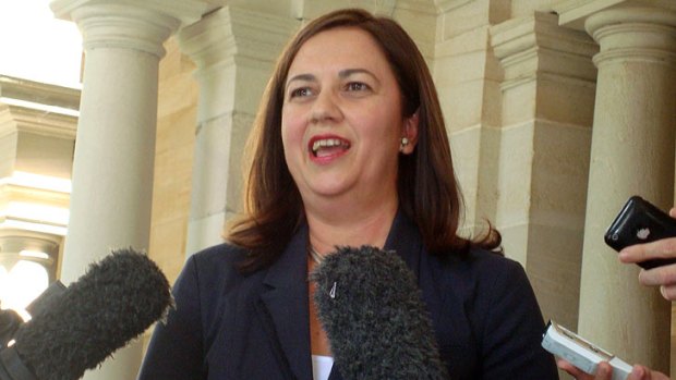 Incoming Labor leader Annastacia Palaszczuk faces the media.
