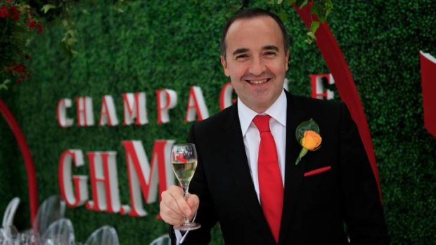 "We might expect a bit of a slowdown in Europe" ... Philippe Guettat, chief executive of Martell Mumm Perrier Jouet, at the Melbourne Cup. He is looking to double-digit growth in the Asia-Pacific.