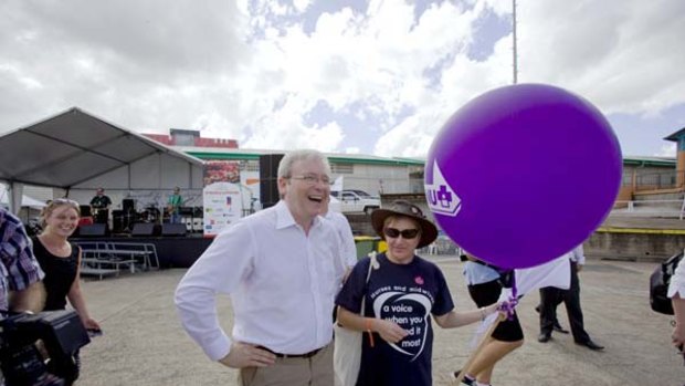 Is Kevin Rudd watching his re-election prospects float away?