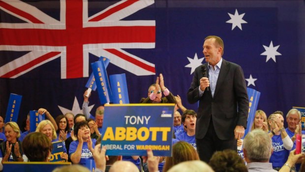 Tony Abbott at the launch of his ninth campaign for the seat of Warringah.