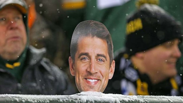 Green Bay fans show their support for quarterback Aaron Rodgers.