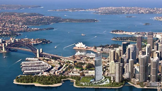 High stakes ... James Packer's proposed six-star hotel and casino in Barangaroo.