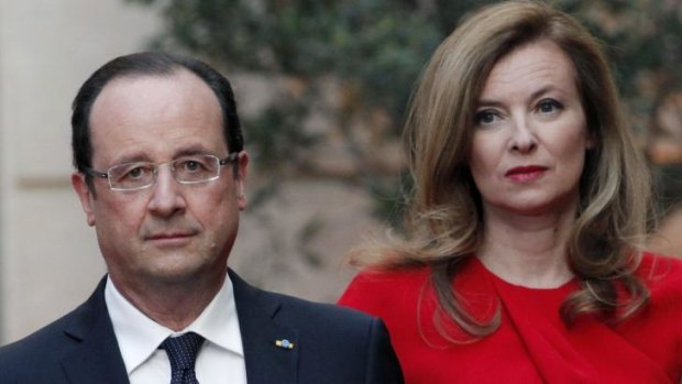Split: French President Francois Hollande with Valerie Trierweiler in May last year.