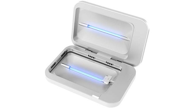 The PhoneSoap, whch doubles as a charger and UV disinfection device.