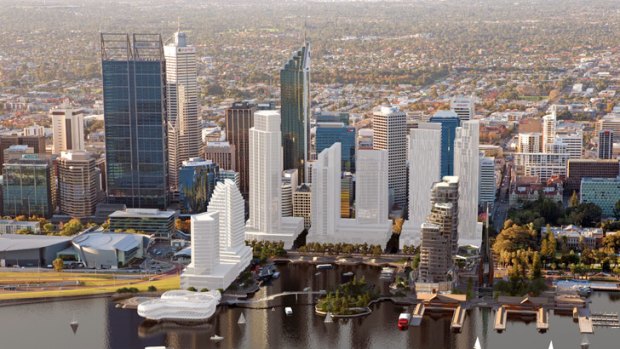 An impression of the planned Elizabeth Quay.