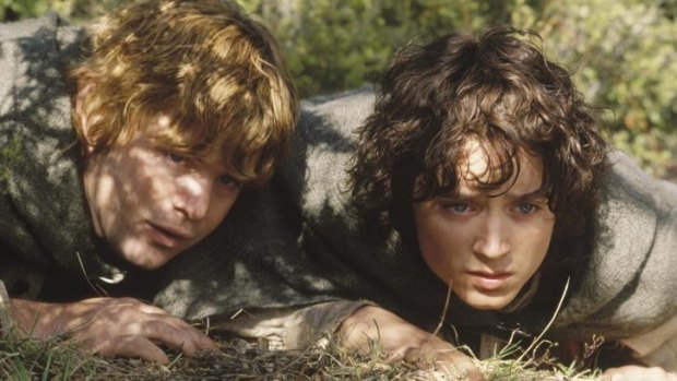 Good mates: Sean Astin as Sam Gamgee and Elijah Wood  as Frodo Baggins in <i>Lord of the Rings</i>.
