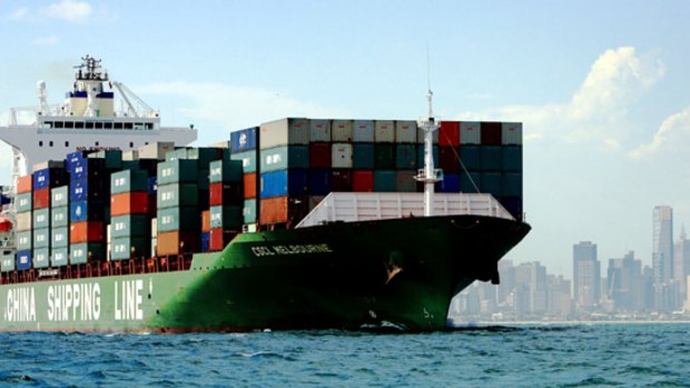 Rough waters... unions are threatening to force the shutdown of Australia's container ports.