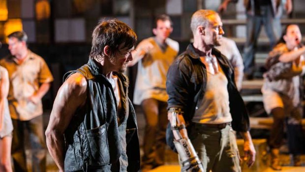 Daryl and Merle face the Governor's arena following the mid-season hiatus ... <i>The Walking Dead</i>