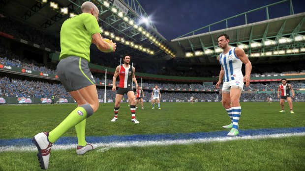 Screengrab from new AFL Evolution game.