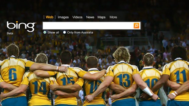 Bing search engine: local version will include images from Australia.