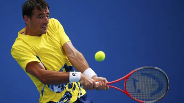 Ivan Dodig retired during the fourth set against  Damir Dzumhur.