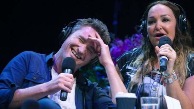 Perfect partnership: Dave Hughes and Kate Langbroek farewell show in Melbourne in on Friday 29 November 2013.