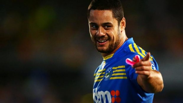 Sure footed: Parramatta fullback Jarryd Hayne has been dazzling opponents with his footwork this season.