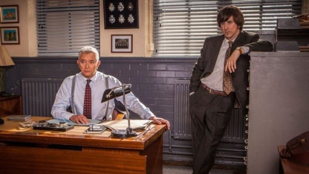 Martin Shaw is George Gently, with his loyal sidekick Bacchus (Lee Ingleby) in Inspector George Gently.