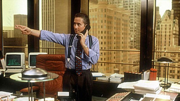 He's back ... Michael Douglas as Gordon Gekko in the film Wall Street.