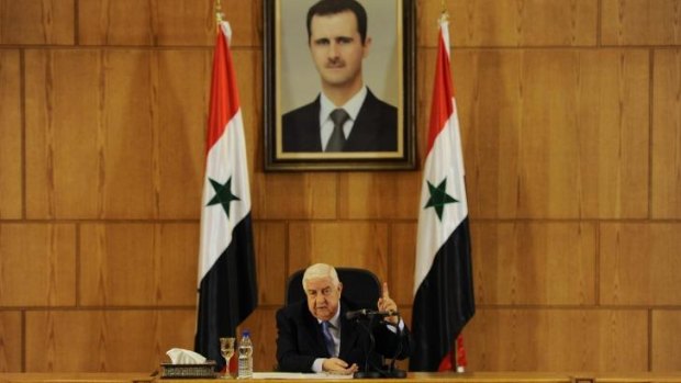 Syria's Foreign Minister Walid al-Moualem in Damascus.