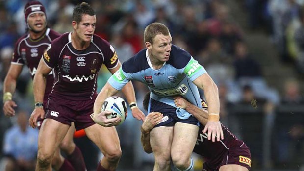 Rapid return ... Luke Lewis in action for NSW.