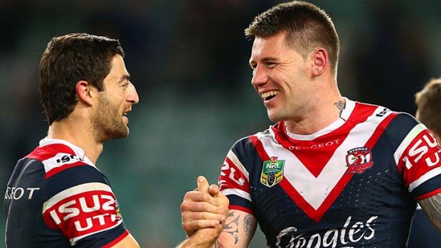 Key man: Shaun Kenny-Dowall, right, will be vital for the Roosters on Friday night.