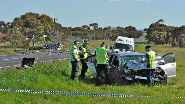 The crash near Balliang East claimed two lives.