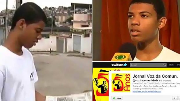 Rene Silva, 17, began tweeting during a heavily armed police operation to drive out drug dealers from the favela in which he dwells.
